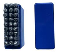 GLFLOW Lot de 27 tampons lettres et chiffres en acier au carbone 3 mm minuscules Arial pour le marquage du métal, du cuir, des bijoux avec étui rigide