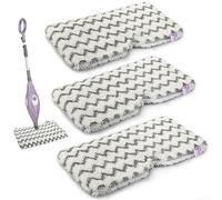 GLFLOW Lot de 3 tampons de rechange en microfibre pour balai vapeur Shark Lavable, réutilisable, s'adapte aux sols durs