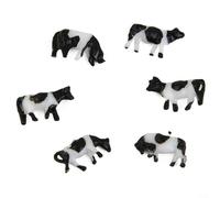 GLFLOW Lot de 30 vaches miniatures à l'échelle 1:150 Animaux de la ferme Figurines Modèle ferroviaire Paysage Paysage Table à sable Décoration