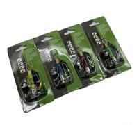 GLFLOW Lot de 4 bobines lumineuses LED pour pêche à la carpe, jaune, vert, rouge, bleu, pas besoin de batterie, clip de ligne pour la plupart des détecteurs de touche (4 couleurs)
