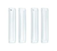 GLFLOW Lot de 4 butées de porte transparentes pour mur, protection murale en silicone PU, pour armoires, réfrigérateurs, meubles et murs de maison (14 x 60 x 5 mm)