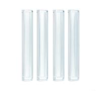 GLFLOW Lot de 4 butées de porte transparentes pour mur, protection murale en silicone PU, pour armoires, réfrigérateurs, meubles et murs de maison (15 x 100 x 5 mm)
