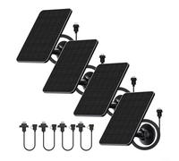 GLFLOW Lot de 4 panneaux solaires avec support, puissance de 4 W, étanchéité IP65, câble de 40 m, pour Blink Outdoor 4/2K+, pour xt3, pour caméras de sécurité xt2, noir