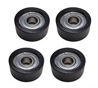 GLFLOW Lot de 4 roues de siège de rameur avec roulements, rouleaux mobiles de coussin de remplacement pour rameurs à résistance hydraulique, diamètre 27 mm