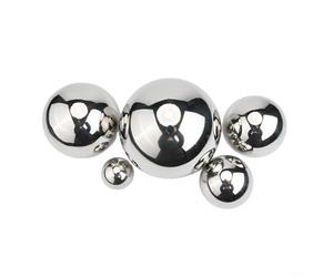 GLFLOW Lot de 5 boules décoratives en acier inoxydable pour jardin, cour, étang et piscine, antirouille, argenté