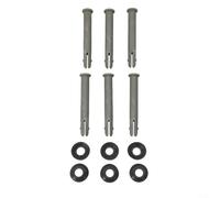 GLFLOW Lot de 6 goupilles de rechange et bague d'étanchéité P61759 pour piscines Power Steel, 80 mm de long, compatibles avec tous les modèles