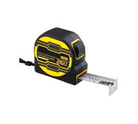 GLFLOW Mètre ruban à mesurer, ruban à mesurer rétractable en acier, 8 m x 30 mm, revêtement en nylon résistant aux rayures, bouton autobloquant, boîtier étanche