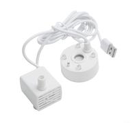 GLFLOW Mini humidificateur USB avec 4 lumières colorées pour décoration de jardin (blanc)