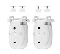 GLFLOW Moteur de rideau électrique Zigbee, batterie 4000 mAh, commande vocale avec pour Alexa, pour rail en T, rail en U, tige romaine, fonctionnement automatique à distance par application (double TU