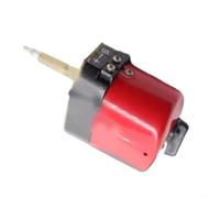 GLFLOW Moteur d'essuie-glace 12 V à balayage de 105 degrés, boîtier en métal avec interrupteur, compatible avec tracteur, bateau, camping-car, cabine, rouge