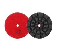 GLFLOW Nettoyant de plan de travail en granit, polissage du verre, ensemble de tampons de polissage diamant de 100 mm, meulage humide/sec en 4 étapes pour granit, marbre et béton (K2#)