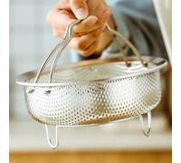 GLFLOW Panier vapeur multifonction en acier inoxydable 304 pour cocotte minute diamètre 14-24 cm (S)