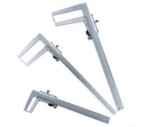 GLFLOW Pied à coulisse de précision 0,02 mm en acier carbone plaqué chrome pour mesure OD/ID/profondeur/pas, argent 0-150/200/300 mm (0-150 mm)