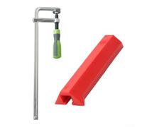 GLFLOW Pince de rail en forme de T pour le travail du bois, capacité de 272,2 kg, clip orbital à dégagement rapide avec manchon en caoutchouc pour bricolage et menuiserie (300 mm)