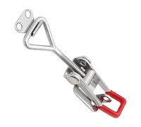 GLFLOW Pinces à bascule réglables, verrou de tension, loquet robuste, pince de verrouillage de porte d'armoire en acier inoxydable 304, rouge, pour équipement d'usine (M)