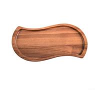GLFLOW Plateaux rustiques en bois pour servir des assiettes, du pain, des desserts et des assiettes à thé, fournissant une base robuste pour les essentiels de cuisine (S)