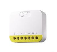 GLFLOW Pour module de commutateur intelligent Zigbee 3.0, contrôle double canal 2 voies, pas d'installation de fil neutre, compatible avec Mini Duo-L