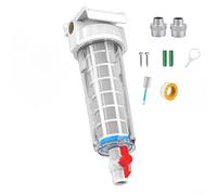 GLFLOW Préfiltre à eau à aspiration inversée pour toute la maison, filtre à sédiments robuste pour eau de puits et eau du robinet, design autonettoyant pour améliorer la qualité de l'eau, unité