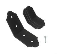 GLFLOW Q235 Support d'angle extérieur en acier avec finition noire revêtue de poussière pour un support robuste des étagères et armoires dans les rénovations extérieures (modèle 135°)