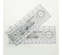 GLFLOW Règle parallèle marine 25 cm ABS ergonomique Outil de traçage pour arpentage et utilisation maritime Bleu (transparent)