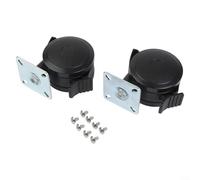 GLFLOW Roues de rechange avec vis de montage, pour grille Weber Spirit 200 300, roues de rechange 69827 69828 pour modèles 2013 Plus 7,3 cm, noir (69828)