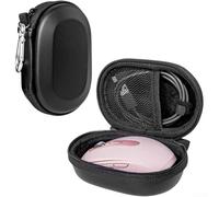 GLFLOW Sac de transport en EVA pour souris MX Anywhere 3S, avec contour précis et zone d'accessoires en maille, dragonne pratique (noir)