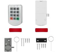 GLFLOW Serrure à combinaison électronique pour armoire et casier | Serrure numérique à bouton avec courant de secours de type C, serrure à mot de passe ABS pour salle de sport (blanc)