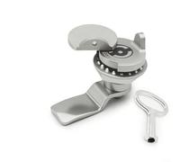 GLFLOW Serrure cylindrique triangulaire en acier inoxydable 304, avec couvercle étanche pour armoire électrique, utilisation en extérieur, argent, 54 x 18 x 18 cm (G)