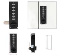 GLFLOW Serrure électronique d'armoire avec code numérique 3 compartiments | Serrure à combinaison électronique avec verrouillage à 3 points - Serrure de tiroir ABS pour armoire à classeur (Spindle Lock