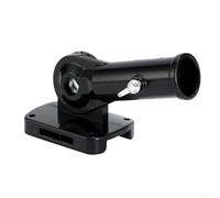 GLFLOW Support de mât de drapeau en aluminium avec rotation à 180°, montage sans outil pour festival de jardin en plein air, compatible avec poteaux de 2,5 cm de diamètre (noir)