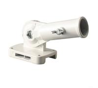 GLFLOW Support de mât de drapeau en aluminium avec rotation à 180°, montage sans outil pour festival de jardin en plein air, compatible avec poteaux de 2,5 cm de diamètre (blanc)