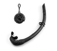 GLFLOW Tuba pliable en silicone avec embouchure ergonomique, grand diamètre, design enroulable portable, avec étui de rangement compact pour la plongée sous-marine et la plongée avec tuba