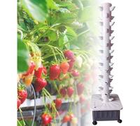 GLFNB GFF Aquaponics, kit de Culture aéroponique de Tour de Jardin pour Herbes, Fruits et légumes avec Pompe à humidité, Adaptateur, Pot en Maille, Tour hydroponique à 15 Niveaux et 45 Trous