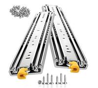 GLFNB Glissières de tiroir Robustes à Verrouillage, Extension complète de 250 à 2000 mm, Rails à Billes, capacité de 220 kg, Fixation latérale en Acier avec vis, pour Camping-Cars, boîtes à Outils