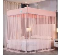 GLFNB Moustiquaire à Ciel De Lit avec Support en Métal, Rideau De Lit Décoratif for Chambre Simple Et Double (Couleur: Bleu-2, Taille: 150x200cm/59x79inch) (Color : Pink, Size : 150X200cm/59X79inc