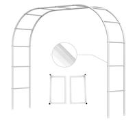 GLFNB Treillis d'arche de Jardin Blanc arqué - Cadre en Acier métallique pour Arche de Mariage, Plante grimpante, vignes, tonnelle - L140 cm x H240 cm, L180 cm x H220 cm, L200 cm x H230 cm (Taille