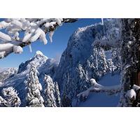 GLHUIOZ 1000 pièces Puzzles pour Adultes Jeu éducatif défi Enfants,Canada,Vancouver,Montagnes de la Rive Nord,75x50cm