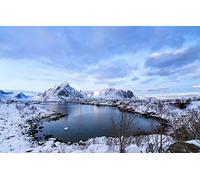 GLHUIOZ 1500 Pièces De Puzzle pour Adultes Peintures d'art De Décoration De La Maison,Norvège,Village,87x57cm