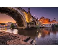 GLHUIOZ 1500 Pièces De Puzzle pour Adultes Peintures d'art De Décoration De La Maison Ponts Rivières Rome Italie 87x57cm