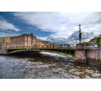 GLHUIOZ 1500 Pièces, DIY Puzzle, Divertissement Créatif, Cadeau, Amusement, Puzzles Classiques Russie Saint-Pétersbourg Rivières Ponts 87x57cm