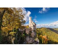 GLHUIOZ 500 Pièces Collection d'art Qualité Premium pour Adultes et Enfants à partir de 12 Ans Puzzle,Château,Allemagne,Liechtenstein,Schloss 52x38cm