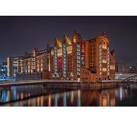 GLHUIOZ 500 Pièces DIY Divertissement Cadeau Amusement Puzzles Classiques pour Adultes et Enfants à partir de 12 Ans Allemagne Hambourg Musée des ponts 52x38cm