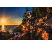 GLHUIOZ 500 Pièces,DIY Puzzle,Divertissement Créatif,Cadeau,Amuesment Classiques Phare,Maine,Parc National d'Acadia,52x38cm