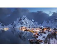 GLHUIOZ 500 Pièces,DIY Puzzle,Divertissement Créatif,Cadeau,Amusement,Puzzles Classiques,Norvège,Îles Lofoten,Lofoten,52x38cm