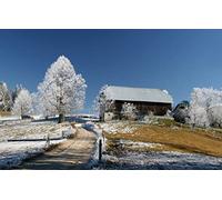 GLHUIOZ 500 Pièces,Panorama,Qualité Premium,pour Adultes et Enfants à partir de 12 Ans,Chalet de Neige 52x38cm