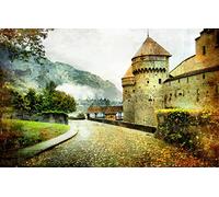 GLHUIOZ 500 Pièces,Panorama,Qualité Premium,pour Adultes et Enfants à partir de 12 Ans,Château de Conte de fées Vintage 52x38cm