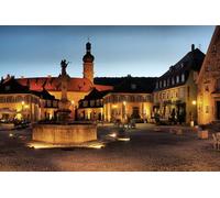 GLHUIOZ 500 Pièces, Panorama, Qualité Premium, pour Adultes et Enfants à partir de 12 Ans Puzzle, Allemagne Fontaines Sculptures Weikersheim 52x38cm