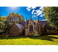 GLHUIOZ 500 Pièces, Panorama, Qualité Premium, pour Adultes et Enfants à partir de 12 Ans Puzzle, Église de France 52x38cm