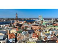 GLHUIOZ 500 Pièces, Panorama, Qualité Premium, pour Adultes et Enfants à partir de 12 Ans Puzzle, Lettonie Riga 52x38cm