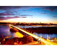 GLHUIOZ 500 Pièces, Panorama, Qualité Premium, pour Adultes et Enfants à partir de 12 Ans Puzzle, Ponts fluviaux d'Ukraine 52x38cm